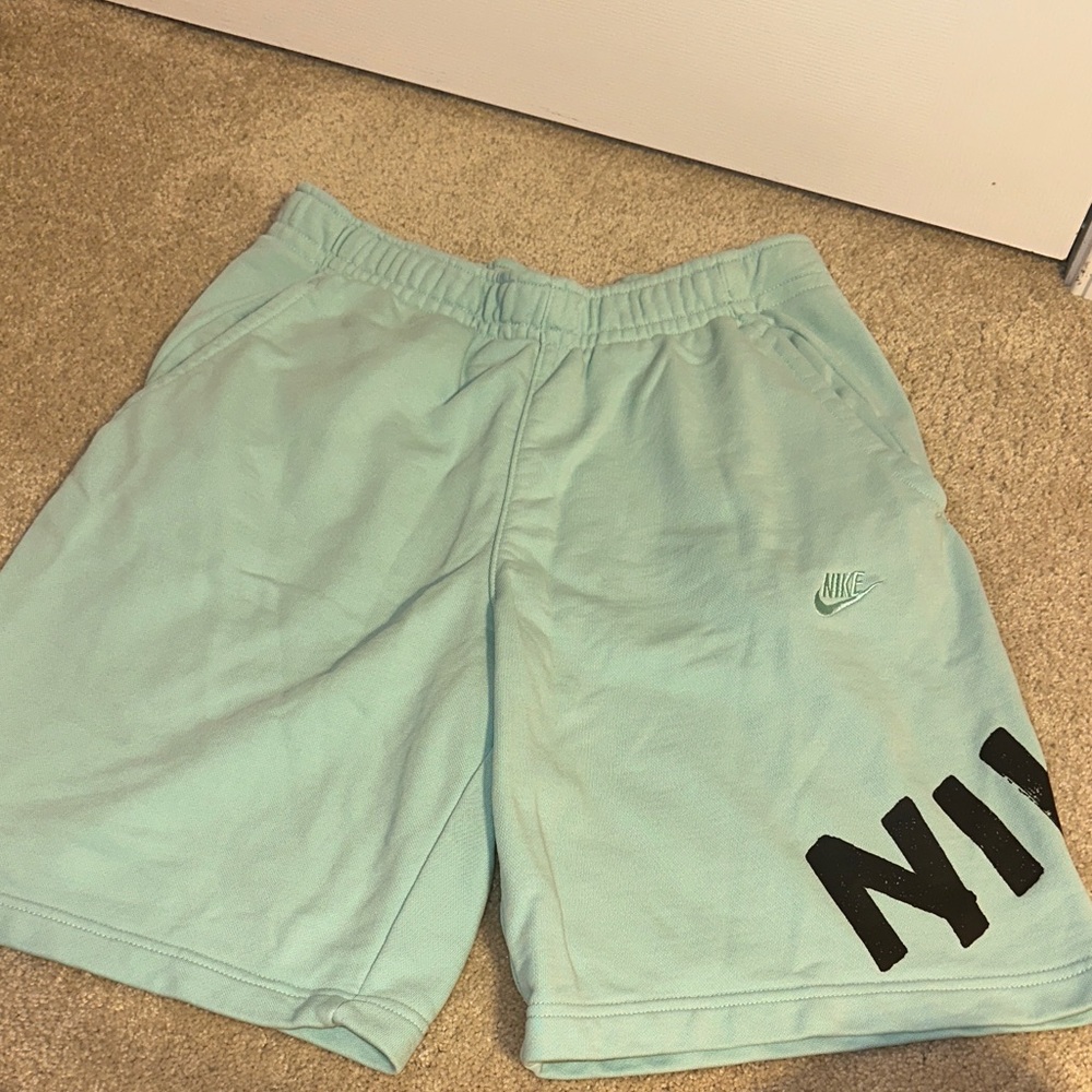 Nike Men's Aqua Blue Athletic Shorts